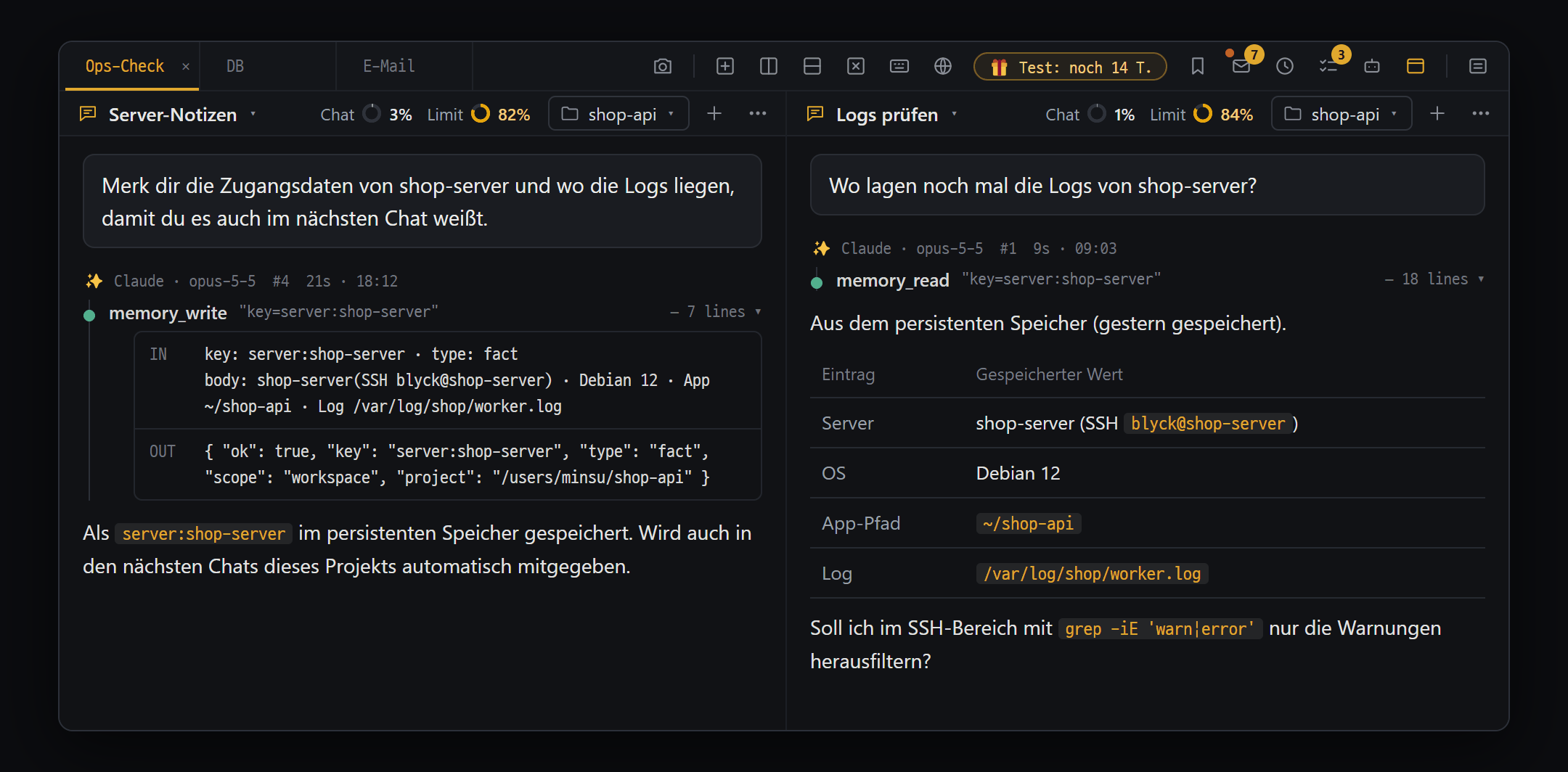 Persistenter Speicher (Pro)