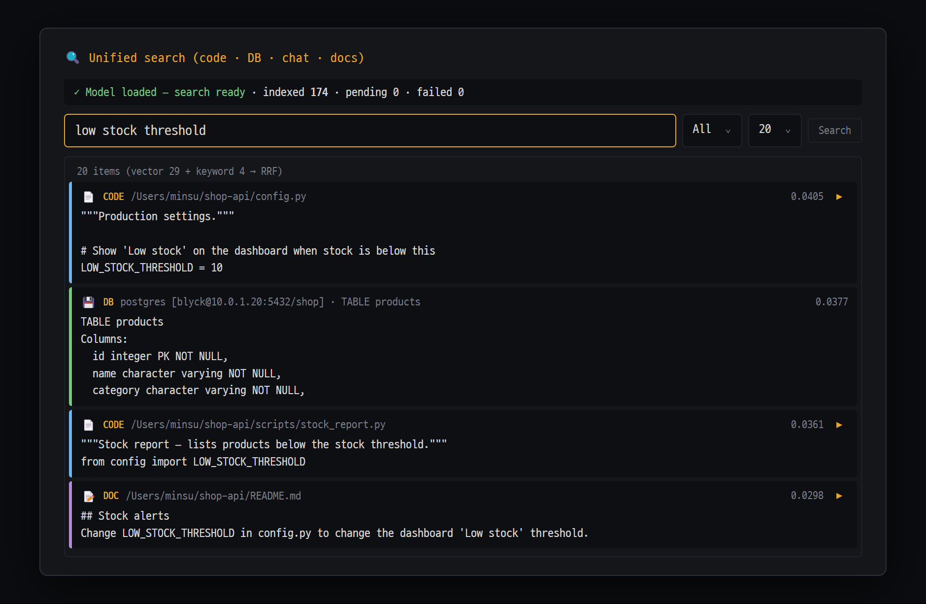 Unified search (Ctrl+K)